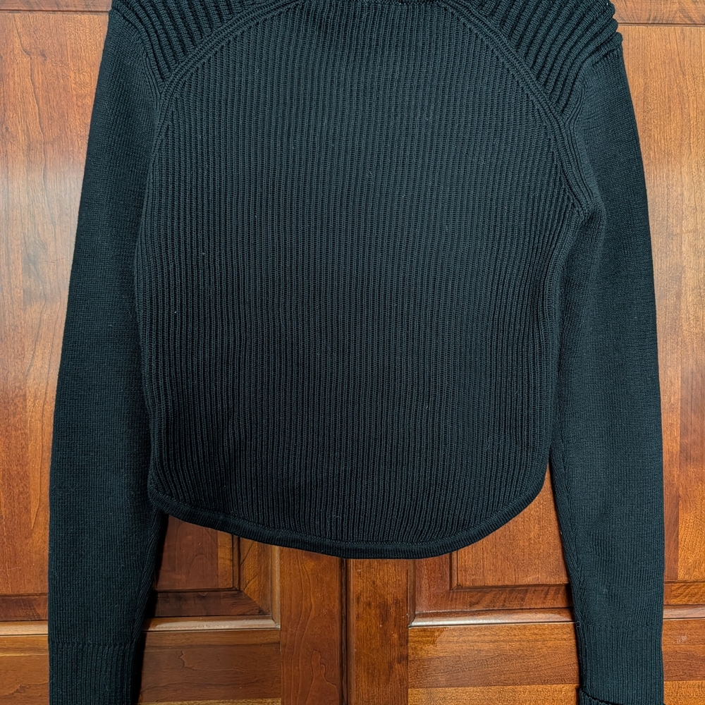 Cabi Black Ribbed Knit Sweater Top - Picture 2 of 7